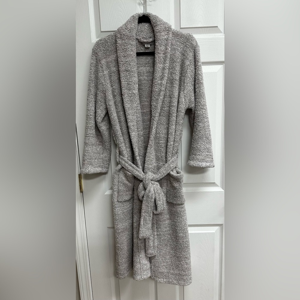 Barefoot dreams, gray robe size one.